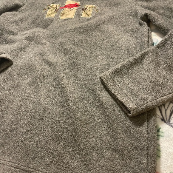 Vintage Grandma Fleece Cardinal Sweater - Picture 3 of 5